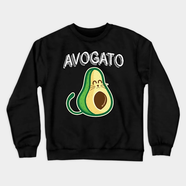 'AVOGATO' Funny Avocado Crewneck Sweatshirt by ourwackyhome
